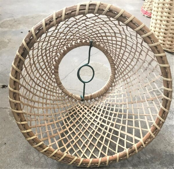 Natural Rattan Lamp Shade cane wicker hanging Pendant Light fitting 23 - Image 4