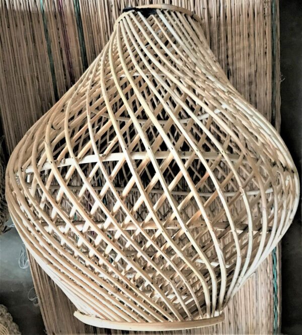 Natural Rattan Lamp Shade cane wicker hanging Pendant Light fitting 27 - Image 5