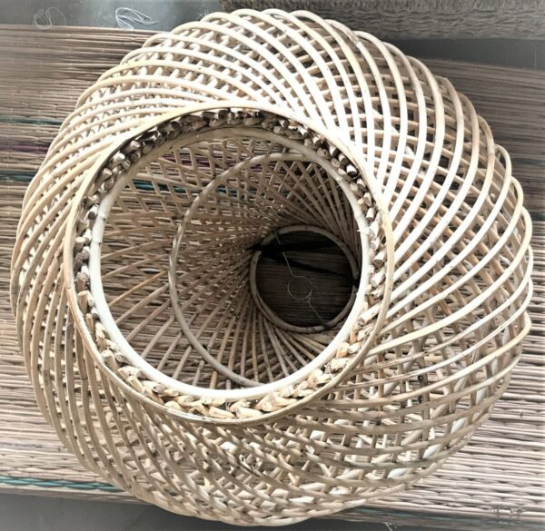 Natural Rattan Lamp Shade cane wicker hanging Pendant Light fitting 27 - Image 6