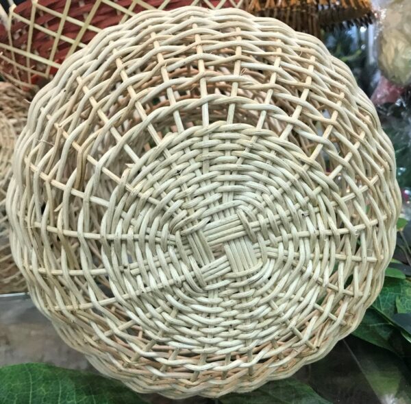 Natural Rattan Lamp Shade cane wicker hanging Pendant Light fitting 45 - Image 4