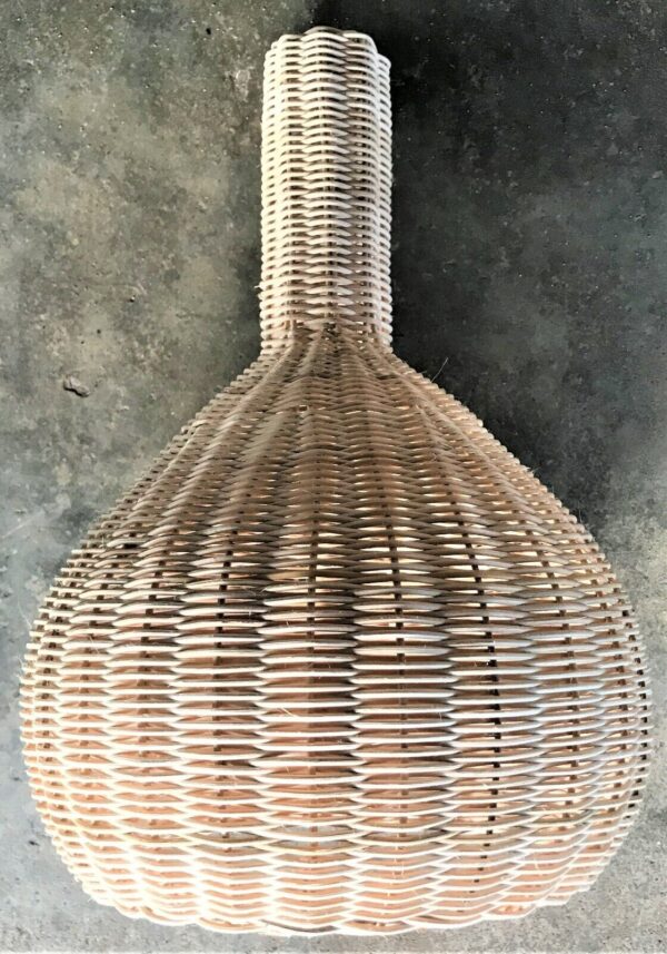 Natural Rattan Lamp Shade cane wicker hanging Pendant Light fitting 49 - Image 3