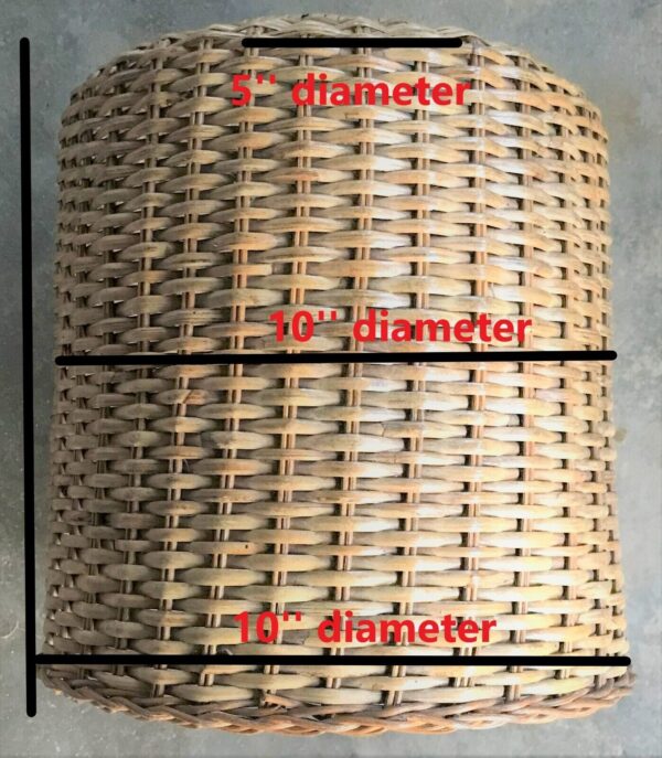 Natural Rattan Lamp Shade cane wicker hanging Pendant Light fitting 51 - Image 5