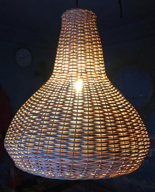 Natural Rattan Lamp Shade cane wicker hanging Pendant Light fitting 52