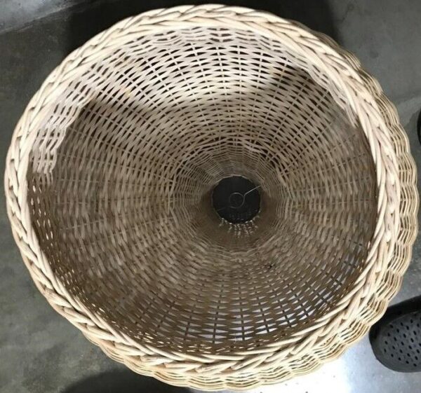 Natural Rattan Lamp Shade cane wicker hanging Pendant Light fitting 53 - Image 4