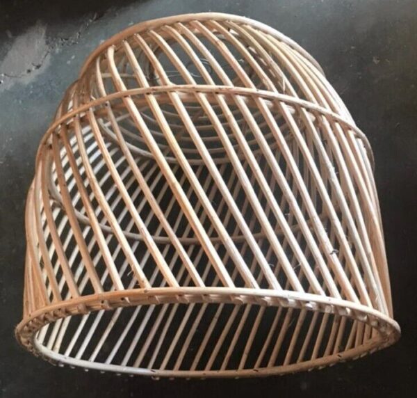 Natural Rattan Lamp Shade cane wicker hanging Pendant Light fitting 59 - Image 2