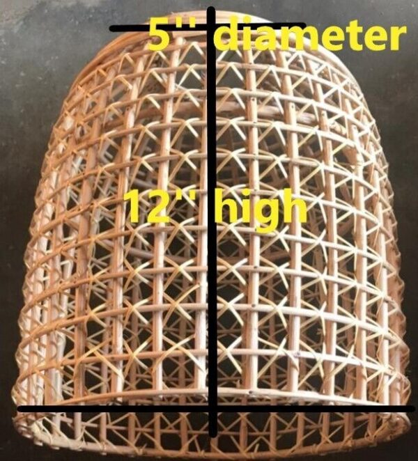 Natural Rattan Lamp Shade cane wicker hanging Pendant Light fitting 60 - Image 6