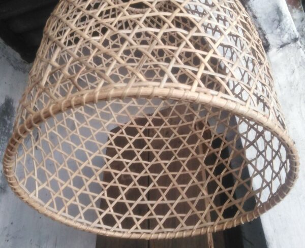 Natural Rattan Lamp Shade cane wicker hanging Pendant Light fitting 7 - Image 3