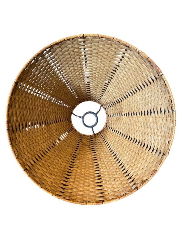 Natural Wicker Rattan Woven Lamp Shade Boho Country 10" X 4 3/4” X 15” - Image 2