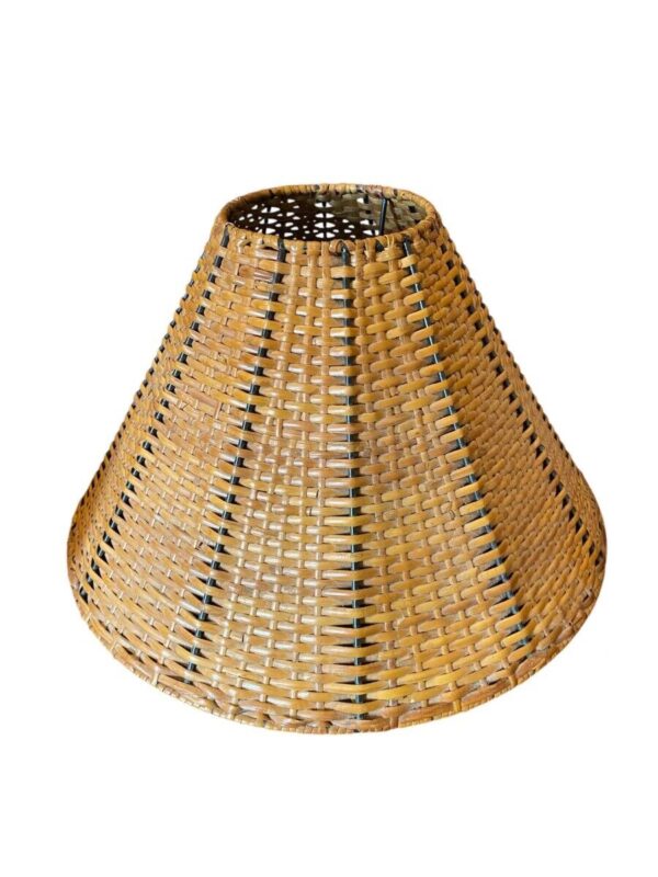 Natural Wicker Rattan Woven Lamp Shade Boho Country 10" X 4 3/4” X 15” - Image 4