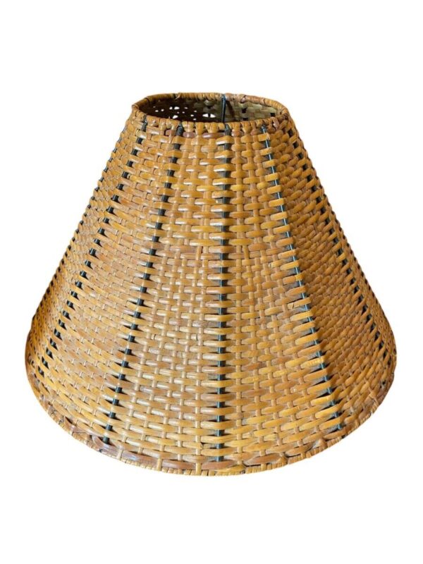 Natural Wicker Rattan Woven Lamp Shade Boho Country 10" X 4 3/4” X 15” - Image 5