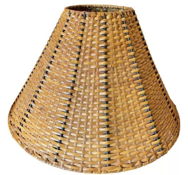 Natural Wicker Rattan Woven Lamp Shade Boho Country 10" X 4 3/4” X 15”