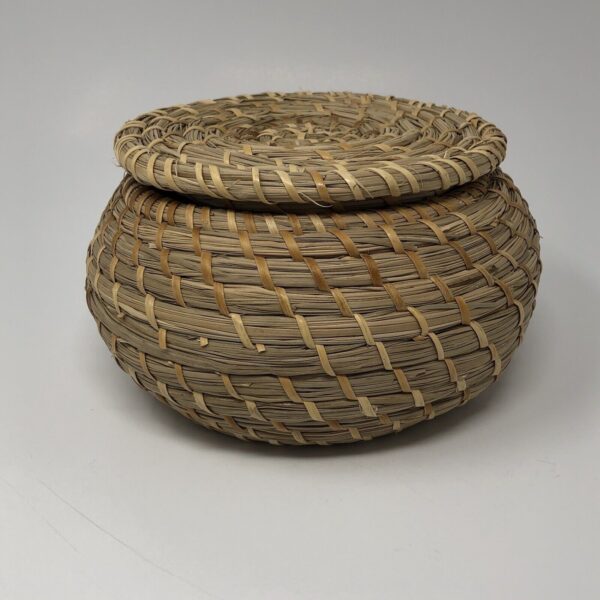 Nesting Baskets Lids Seagrass Round Set of 3 Boho Farmhouse Chic Country Storage - Image 5