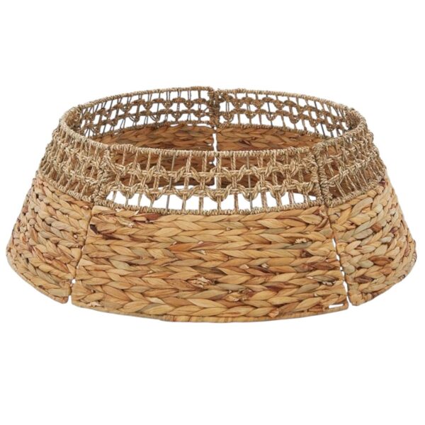 NEW West Elm Boho Rattan Wicker Grass Christmas Tree Basket Collar Skirt - 28" D - Image 2