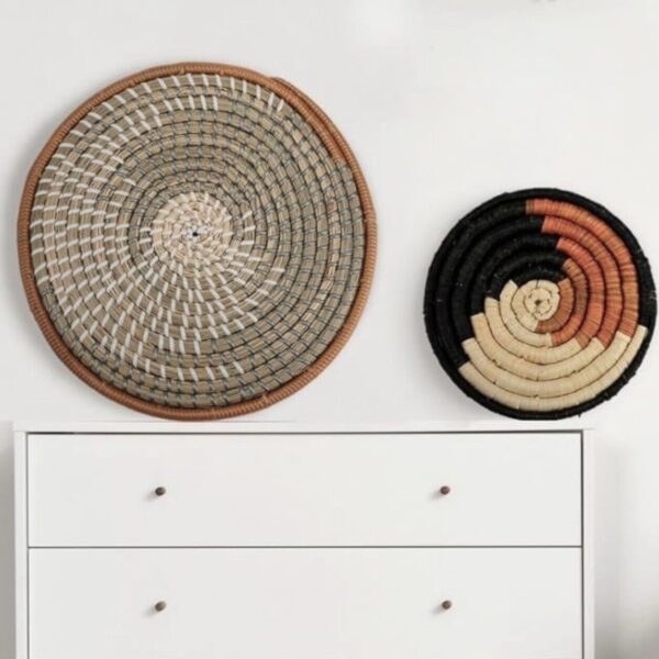 NEW West Elm XL Woven Wicker Rattan Seagrass Boho Wall Hanging Baskets - Set 11 - Image 4