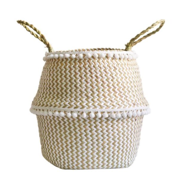 Nordic Woven Basket Boho Home Decor Storage Solutions straw Baskets