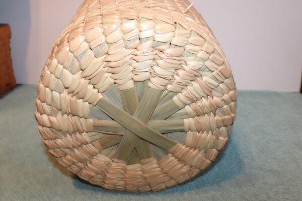 NWOT Wicker Rattan Jug Shaped Vase Large 13" 2 Handles Boho Decor Baskets - Image 3