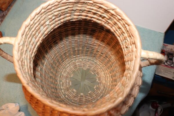 NWOT Wicker Rattan Jug Shaped Vase Large 13" 2 Handles Boho Decor Baskets - Image 4