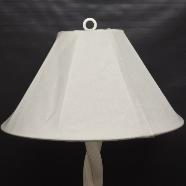 Olympia Table Lamp & Shade White Dual Light Internal Low/High Brightness Vintage - Image 3