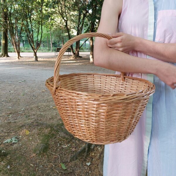 Oval Wicker Basket / Large Basket / Farmhouse Basket / Vintage Basket / Market - Image 4