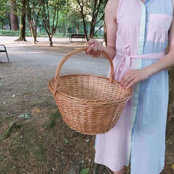 Oval Wicker Basket / Large Basket / Farmhouse Basket / Vintage Basket / Market - Image 5