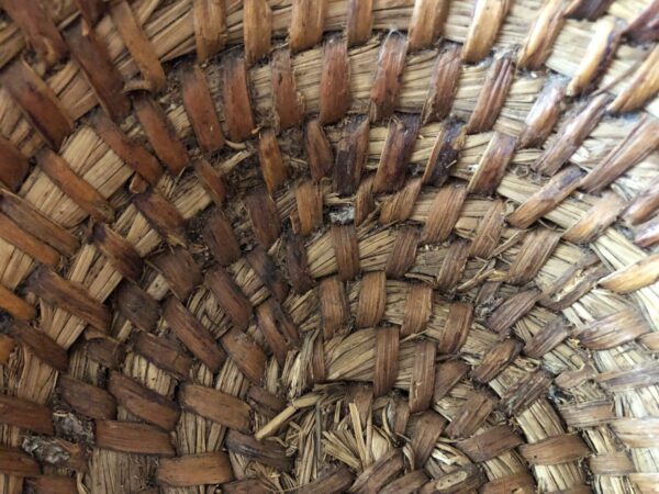 Pair of Antique French Hand Woven Rye Straw Coiled Baskets c1900 - Image 5