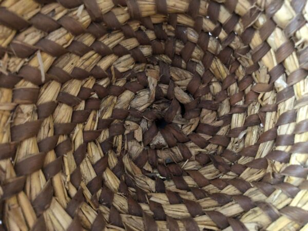 Pair of Antique French Hand Woven Rye Straw Coiled Baskets c1900 - Image 6