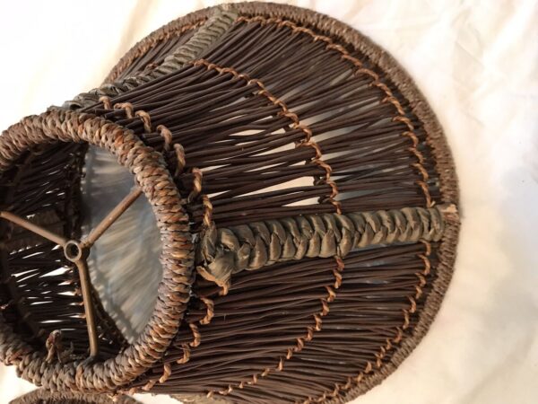 Pair Of Vintage Woven Wicker And Rattan Lamp Shades (Price Is For The Set Of 2) - Image 4