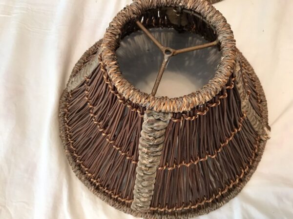 Pair Of Vintage Woven Wicker And Rattan Lamp Shades (Price Is For The Set Of 2) - Image 5