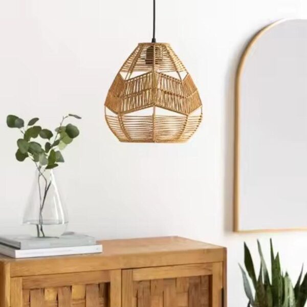 Pendant Lamp Shade Rattan Decoration Ceiling Light For Restaurant D4P1 O0T4 - Image 5