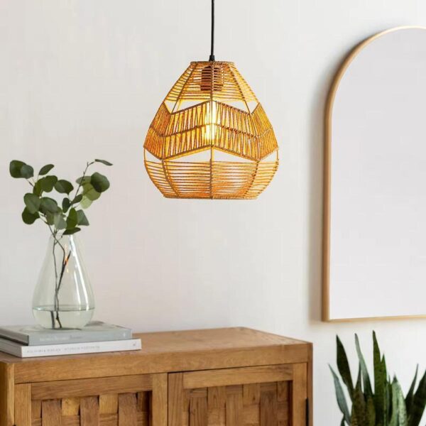 Pendant Lamp Shade Rattan Decoration Ceiling Light For Restaurant D4P1 O0T4 - Image 6