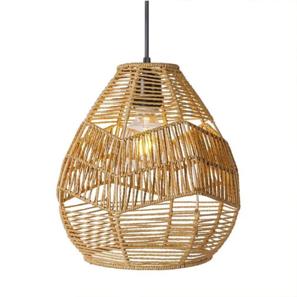 Pendant Lamp Shade Rattan Decoration Ceiling Light Shade for Restaura Deco - Image 4