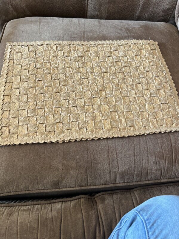 Placemats Boho Woven Wicker Basket Weave Rectangle Set Of 4 - Image 2