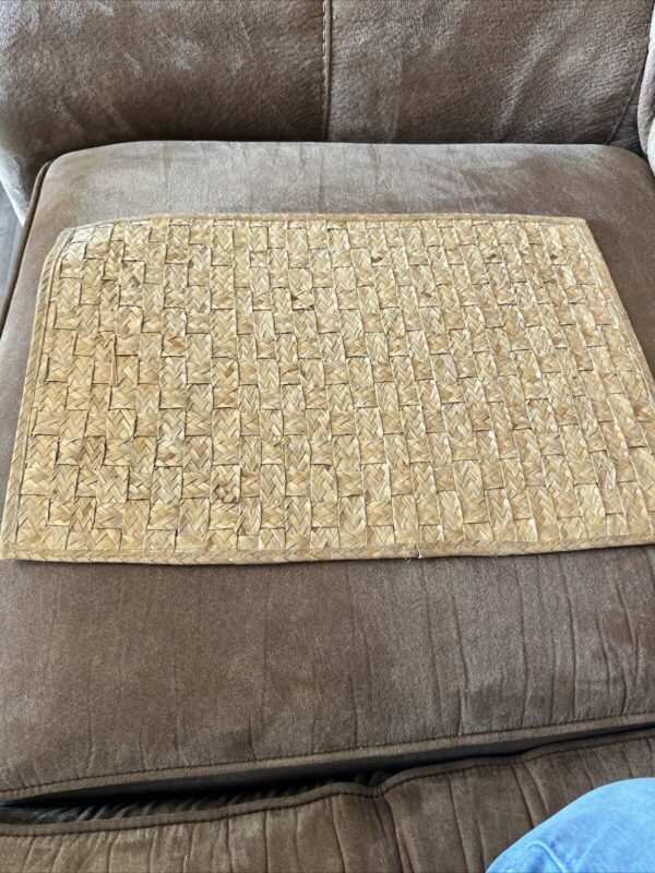 Placemats Boho Woven Wicker Basket Weave Rectangle Set Of 4 - Image 3