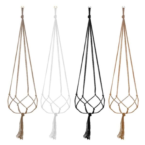 Plant Hanger Rope Macrame Hanging Planter Holder Basket Flower Pot Jute - Image 3