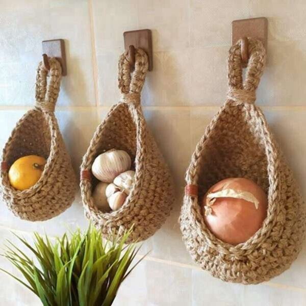 Potato and Onion Storage Basket for Pantry Boho Kitchen Decor Bohemian4667 - Image 2