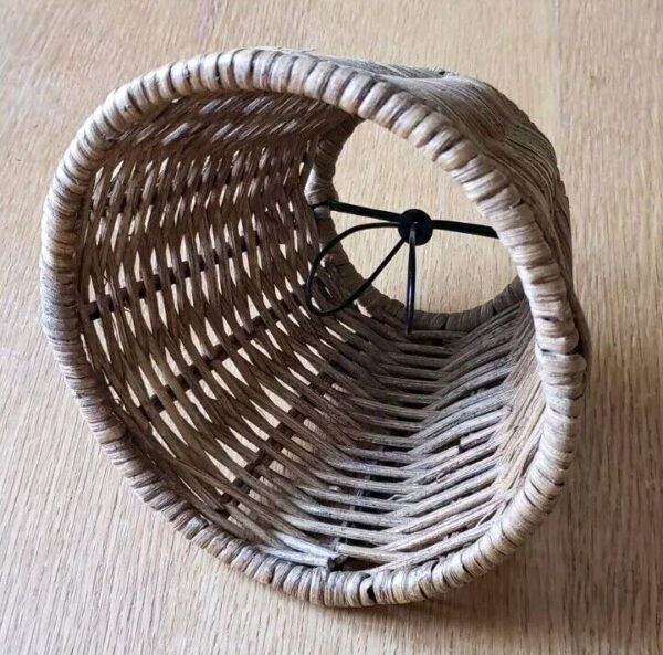 Pottery Barn Woven Wicker Kitchen Bath Household Clip on Lamp Shade - Image 2