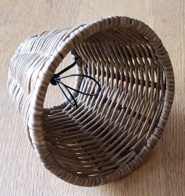 Pottery Barn Woven Wicker Kitchen Bath Household Clip on Lamp Shade - Image 3