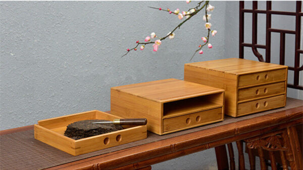 Pu'er Cake Box Bamboo Box For Pu'er Tea Storage Drawer For Tea Cabinet Tea Box - Image 6