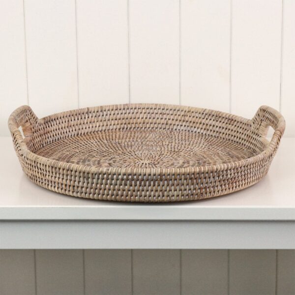 Purbeck Round Rattan Tray