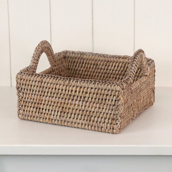 Purbeck Square Rattan Storage Basket