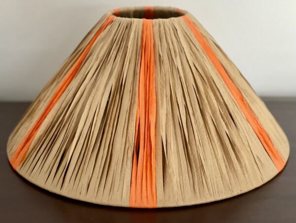 RAFFIA / RATTAN “Large” SHADE PERFECT FOR RARE BARSONY WHITE/BLACK LADY LAMPS - Image 4