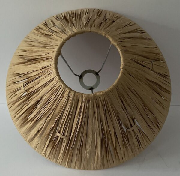 RAFFIA / RATTAN “Large” SHADE PERFECT FOR RARE BARSONY WHITE/BLACK LADY LAMPS - Image 3