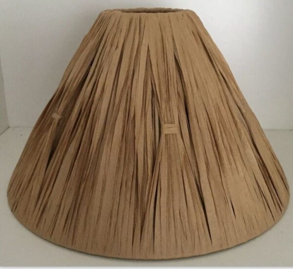 RAFFIA / RATTAN SHADE PERFECT FOR BARSONY WHITE/BLACK LADY LAMPS - Image 2