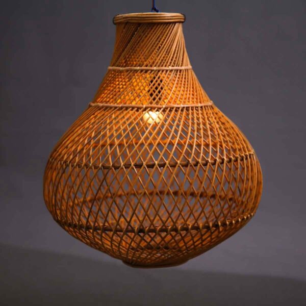 Rattan Cane Lamp Shade Homemade Natural Hanging Cane Home Decoration Sri Lanka - Image 4