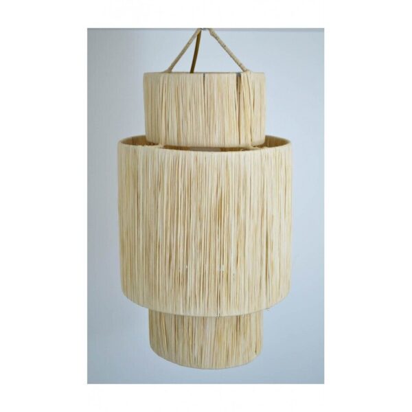 Rattan chandelier, Rattan pendant light, raffia with iron lampsade - Image 6