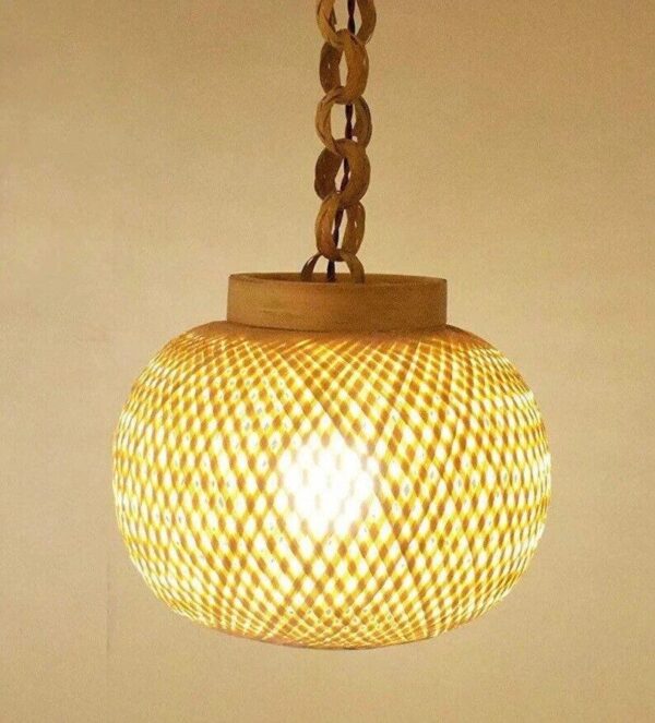 Rattan Hanging Lamp Shade Decoration Light Fixture Decorative Rustic Handmade