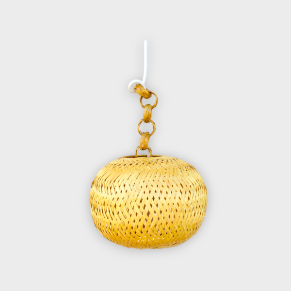 Rattan Hanging Lamp Shade Decoration Light Fixture Decorative Rustic Handmade - Image 6