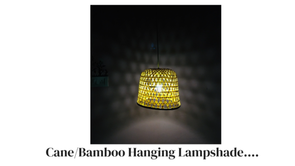 Rattan Hanging Lamp Shade Decoration Light Fixture Decorative Rustic Handmade - Image 2