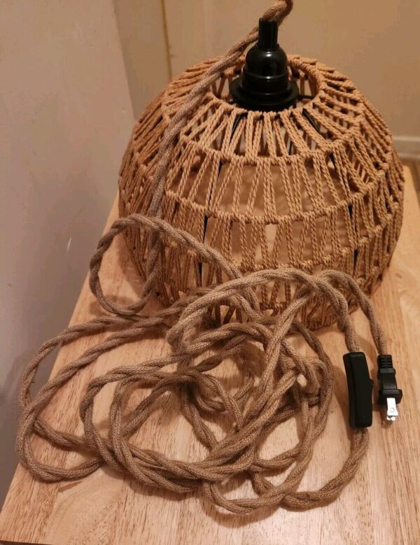 Rattan Hanging Pendant Light - Image 3