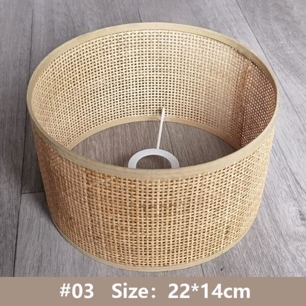 Rattan Lampshade Chandelier Woven Retro Handmade Restaurant Hanging Cover W/E27 - Image 5